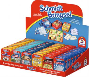 Schmidt Bringsel Mini-Spiele, Mitbringsel in Metallbox 6/f (Schmidt 51055) 48er